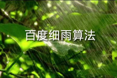 百度《細雨算法》